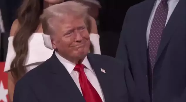 Trump, barely holding back tears in front of an enthusiastic crowd, who narrowly escaped death.