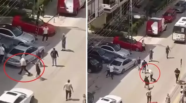 He was stabbed in the heart during a debt dispute! The murder in the middle of the street was caught on camera.