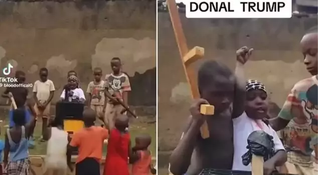 The video of the Ugandan children group reenacting the Trump assassination attempt has gone viral.