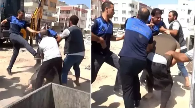 Brawl between municipal police and street vendor! 15 people hospitalized.