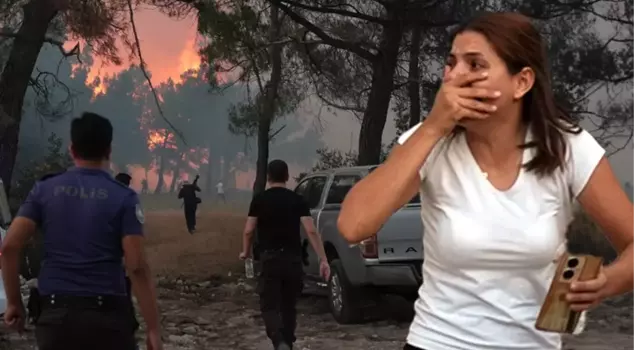 The flames were about to spread to residential areas! The forest fire that has been going on in Izmir for 20 hours has been brought under control.