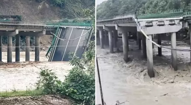 Bridge collapsed in China, vehicles fell into the water: 12 dead, 31 missing.