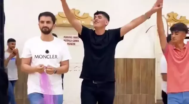 Another terrorist parade! Three people in the footage taken at the wedding hall have been detained.