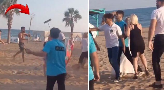 Dangerous tension at the beach! The fight between foreign nationals and citizens turned the shore into a battlefield.