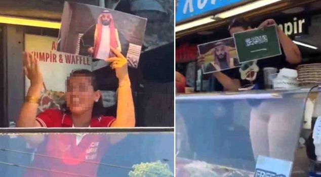Fines were imposed on the corn vendors in Ortaköy who were trying to attract customers with a photo of Prince Salman.