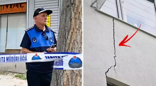 The 5-story building suddenly started to crack, and the residents of the apartment rushed out onto the street barefoot.