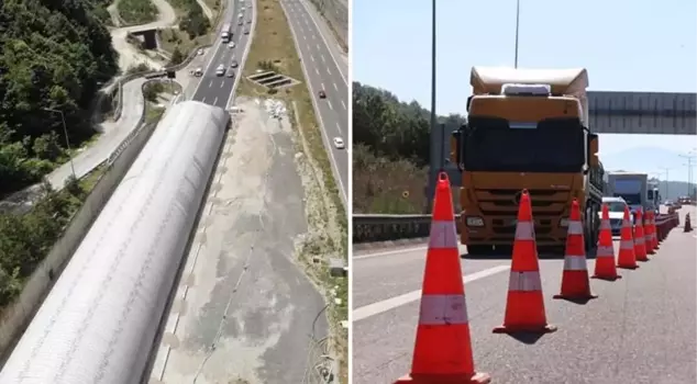 50 days of work in Bolu Mountain Tunnel! Istanbul direction closed to traffic.