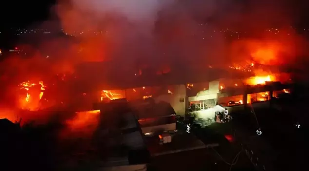 There is a major fire at a furniture factory in Avcılar, Istanbul.
