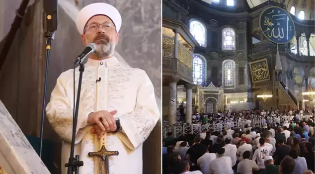 Erbaş, who climbed the minbar of Hagia Sophia with a sword, challenged Israel: The oppressors will definitely be defeated.