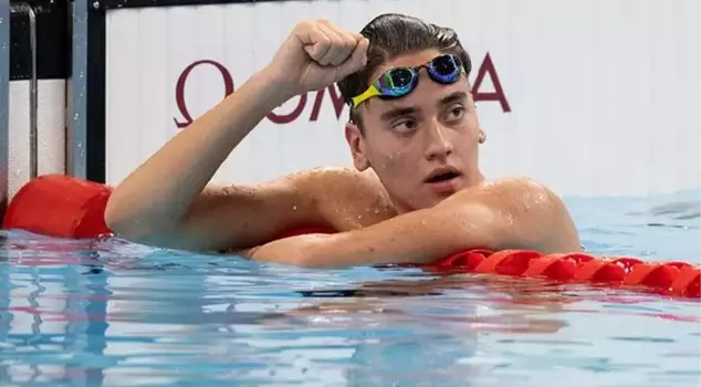 16-year-old national swimmer Kuzey Tunçelli made history by qualifying for the finals at the Paris Olympics.