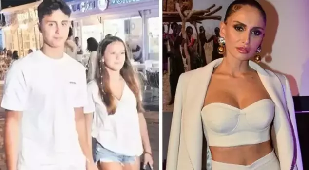 Mustafa Sandal's 15-year-old son was spotted with Pınar Altuğ's daughter! Comment came from mother Emina Jahovic.