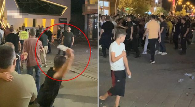 The group gathered in Midyat to protest against Israel, attacked restaurant and cosmetic chain branches with stones.