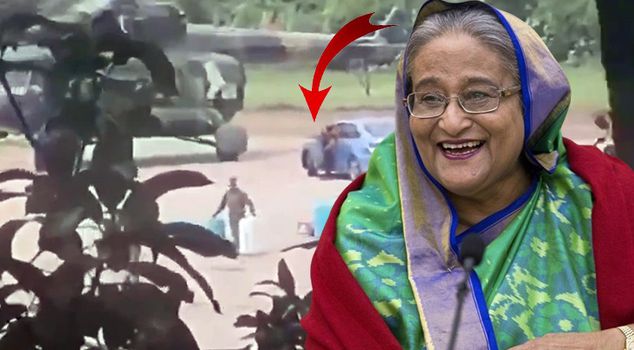 Currently in India! Moments of Bangladeshi Prime Minister Hasina fleeing the country have emerged.