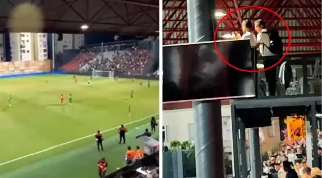 Turkish football has never seen such disgrace! The broadcasting institution filmed the opening match of the 1st League with a mobile phone.