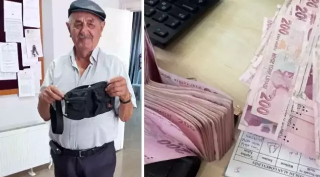 The retired worker delivered the bag full of money he found by chance to its owner.