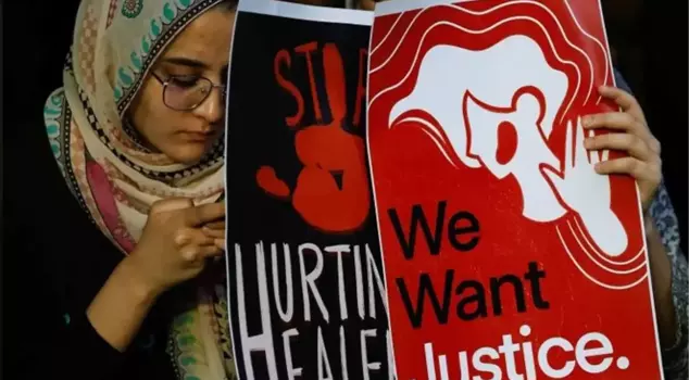 After the rape and murder of a female assistant doctor in India, doctors staged a protest.