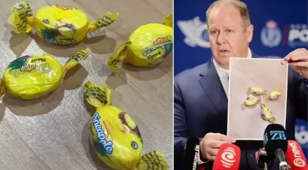 Drugs were found in the candies donated to a charity organization in New Zealand.