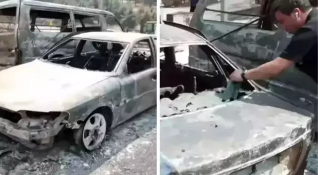 Heartbreaking scenes from İzmir, which experienced a disaster! Vehicles and houses turned into ashes.