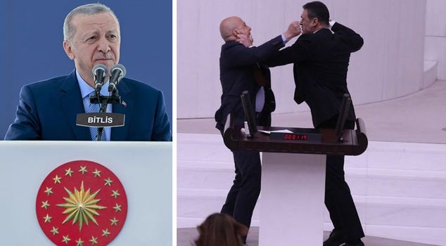 The first comment on Alpay Özalan punching Ahmet Şık comes from President Erdoğan.