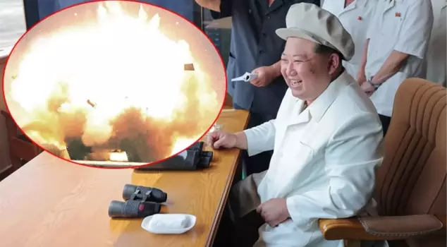 Kim Jong-un tested his new deadly toy with laughter.
