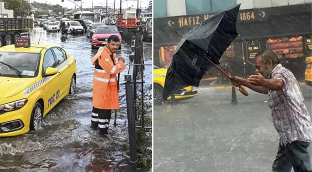The Meteorology had warned! Heavy rain caused difficult moments for the people of Istanbul.