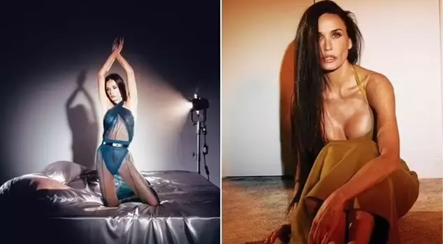 61-year-old actress Demi Moore posed for bold shots for the September issue of Interview magazine.