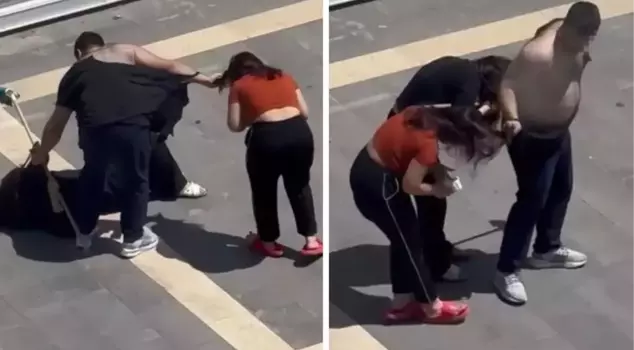 Mother and daughter were beaten in the middle of the street! Those moments were captured on camera.