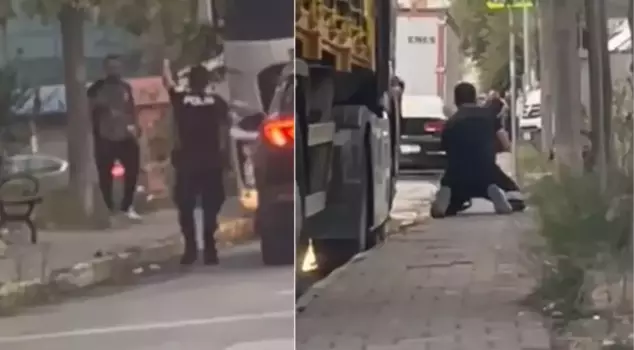 Terrifying moments in Ataşehir! When he saw the police, he first put the gun in his mouth and then pointed it to his head.