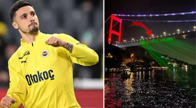 They wrote on the Bosphorus Bridge! Fenerbahçe fans bid farewell to Rade Krunic with 3 words.