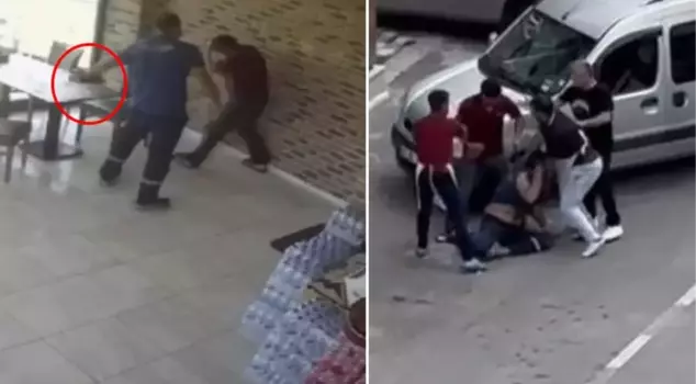 The fight in the pastry shop started like this! When he saw the harassment message, he grabbed the napkin holder and hit him on the head.