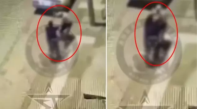 Catch this thug! He headbutted the old man for walking slowly and disappeared.