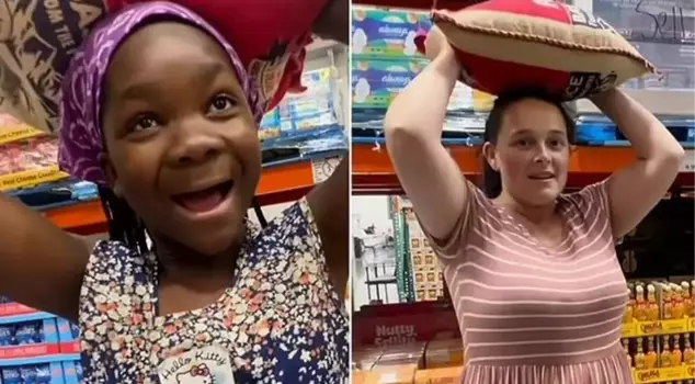 The mother who made her 9-year-old black daughter carry a rice sack on her head, saying 