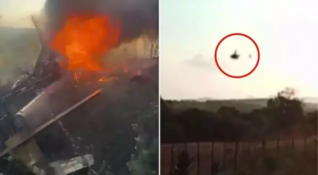 During a test flight in Brazil, the helicopter crashed and turned into a ball of fire, resulting in the death of the two pilots due to burns.