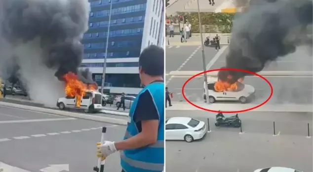 He set his car on fire in front of the courthouse in Kartal: I am coming from abroad, I have a suspended sentence for 2 years.