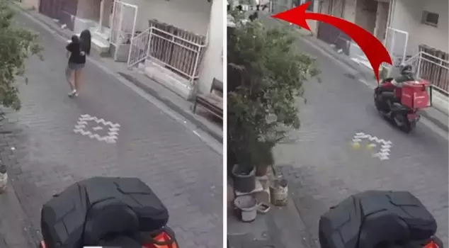 He harassed the young woman without even caring about the tiny baby! The footage revealed the motorcyclist.