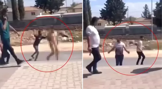 They kicked and punched the man walking naked on the street: Aren't you ashamed to walk like this?