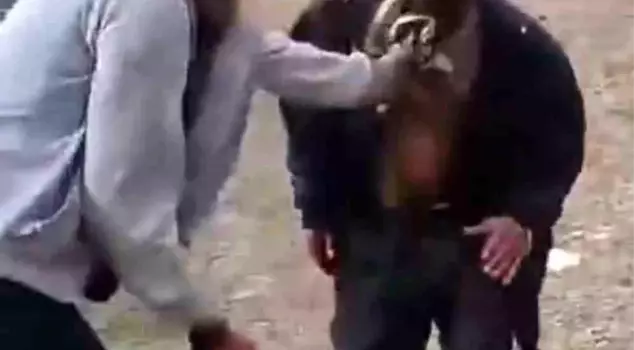 They tortured the disabled shepherd for minutes after he refused to drink alcohol.
