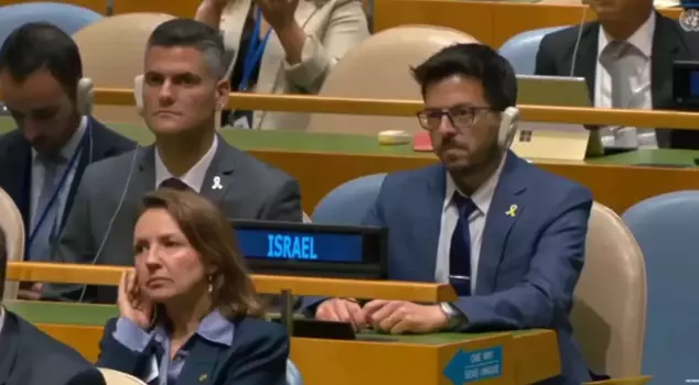 The Israeli representatives at the UN listened to Erdoğan like this.