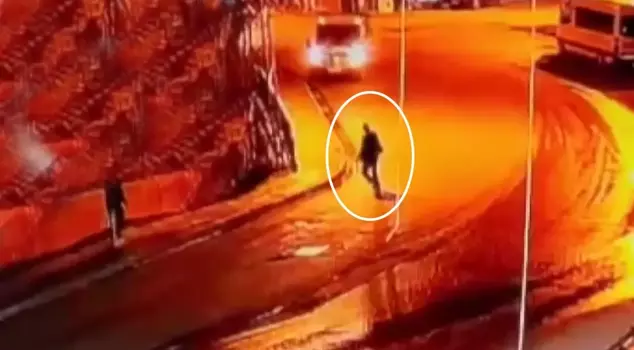 The moment when death brushed past in Hakkari! It was able to stop by crashing into a pole.