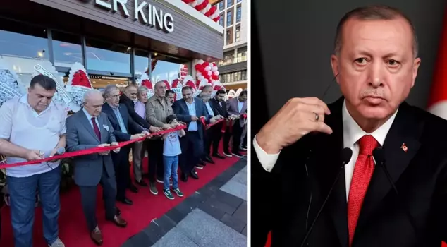 The AK Party mayor who attended the opening of Burger King is facing backlash.