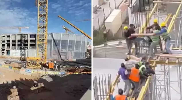 Workers clashed during the construction of Camp Nou: 6 injured.