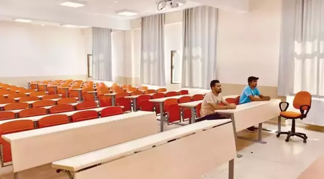 In the vacant education faculty, there are 17 professors for 2 students.