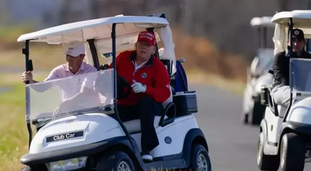 It was claimed that Trump's golf playing was banned due to security concerns.