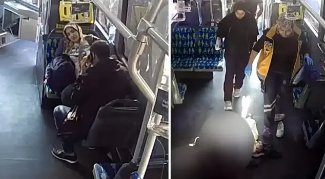 A pregnant woman gave birth on the metrobus.