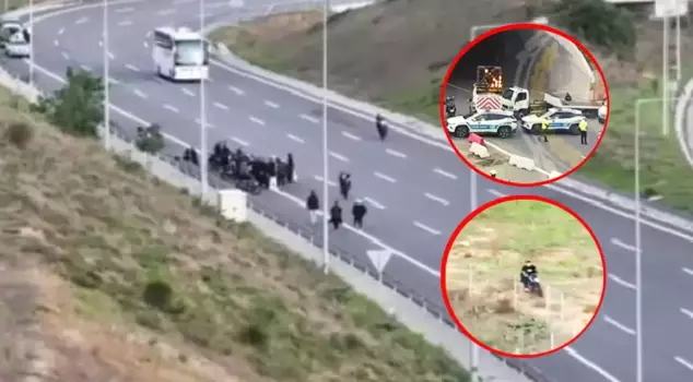 The moments when the reported motorcyclists tried to escape were reminiscent of movie scenes.