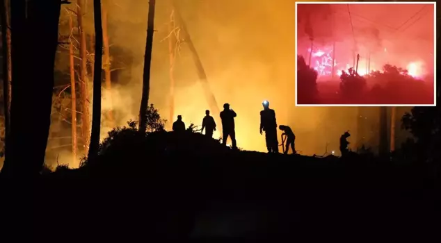 Forest fire in 3 regions of Muğla! Teams are racing against time.