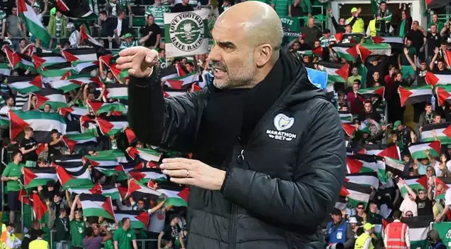 Pep Guardiola responded to the question that angered him with an example from Palestine.