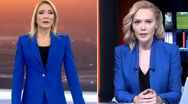 The outfit of the TRT news anchor who reported the death of the leader Gülen drew attention.