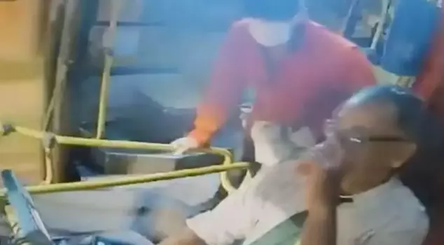 A jealous husband in Argentina stabbed and killed a bus driver who was having an affair with his wife while he was at the wheel.