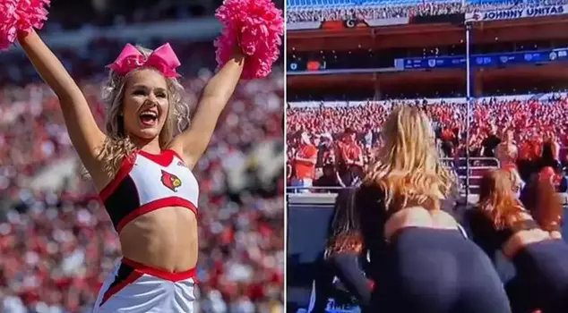 The cameraman who closely filmed the cheerleaders dancing at the football match received backlash.